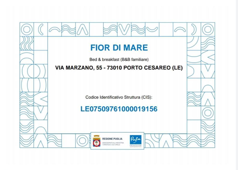 B&B Fior Di Mare Porto Cesareo Eksteriør billede