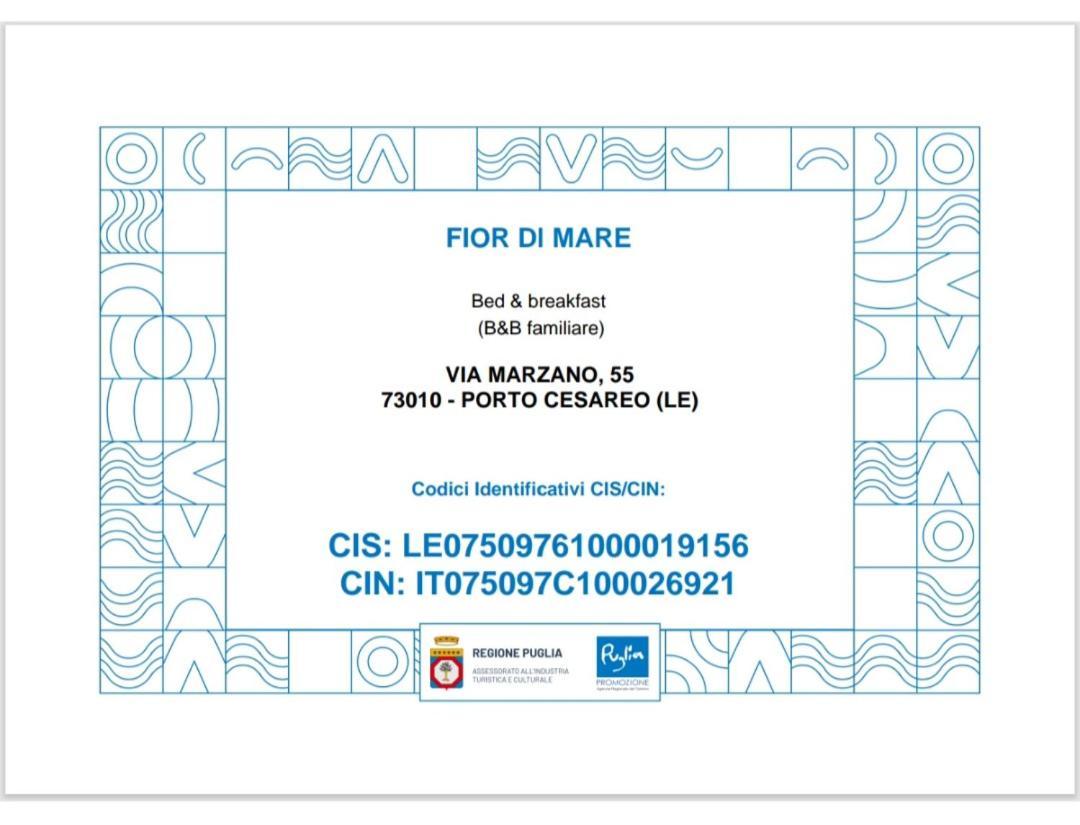 B&B Fior Di Mare Porto Cesareo Eksteriør billede